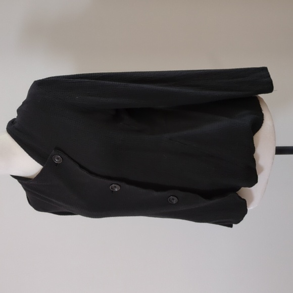 Oska Soft Black Textured Seersucker Jacket - Picture 2 of 16